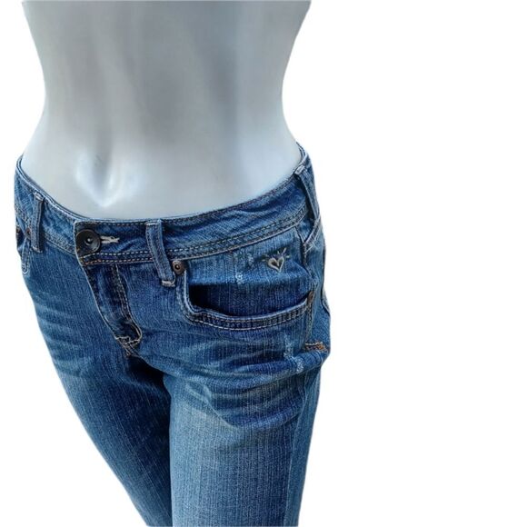 120814..Justice Bootcut Jeans Size Jr. 12 1/2, W26" 26"Inseam 8"Rise - Picture 2 of 7